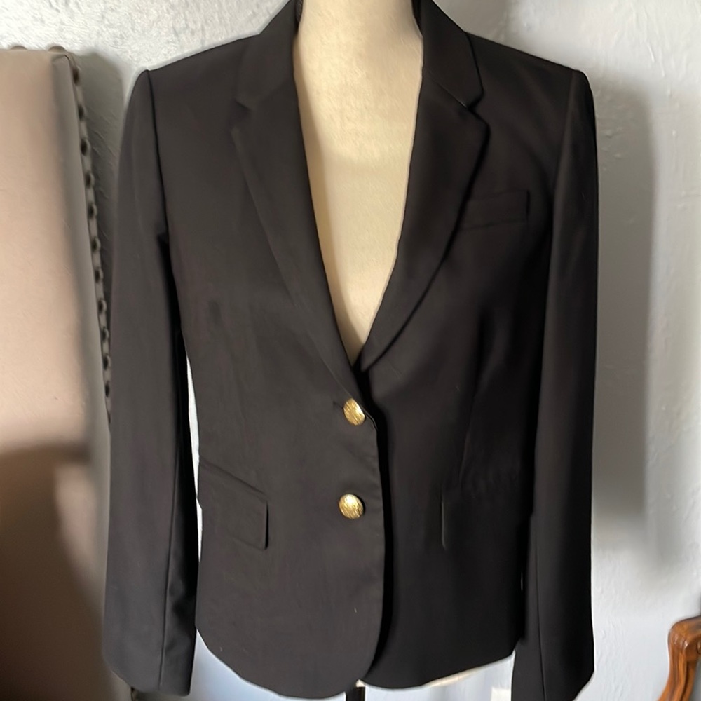 J. Crew black wool blazer, size 8
